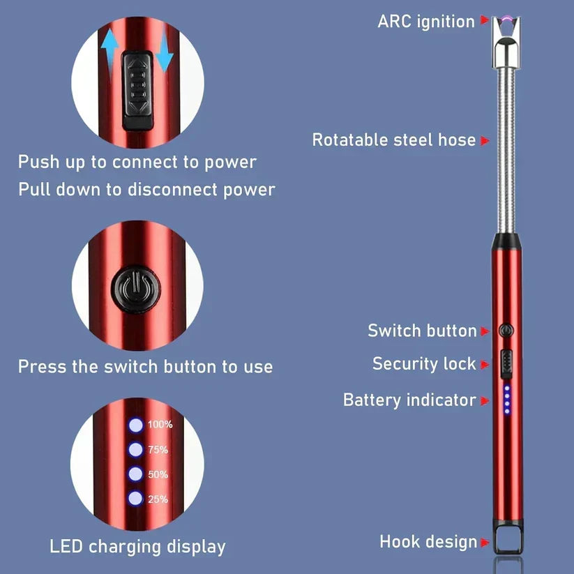 360° Rotatable & Flexible USB Chargeable Lighter