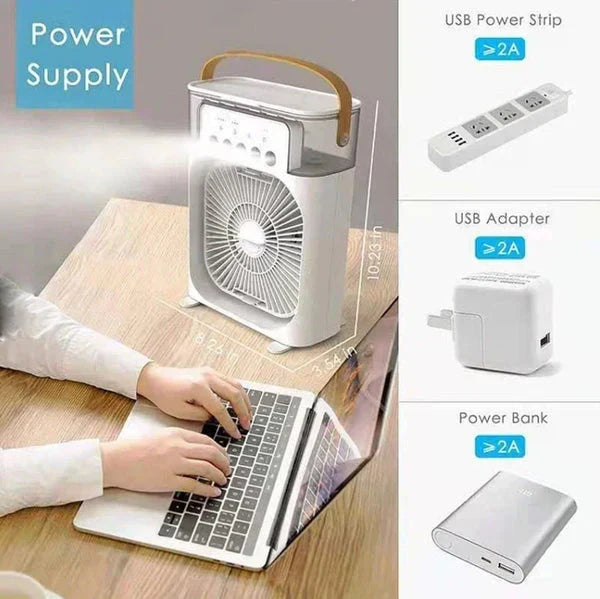 Portable Mist Air Conditioner Fan - Rechargeable